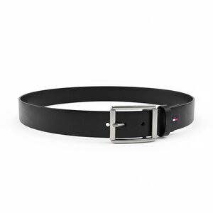 Sleek Black Leather Men's Belt